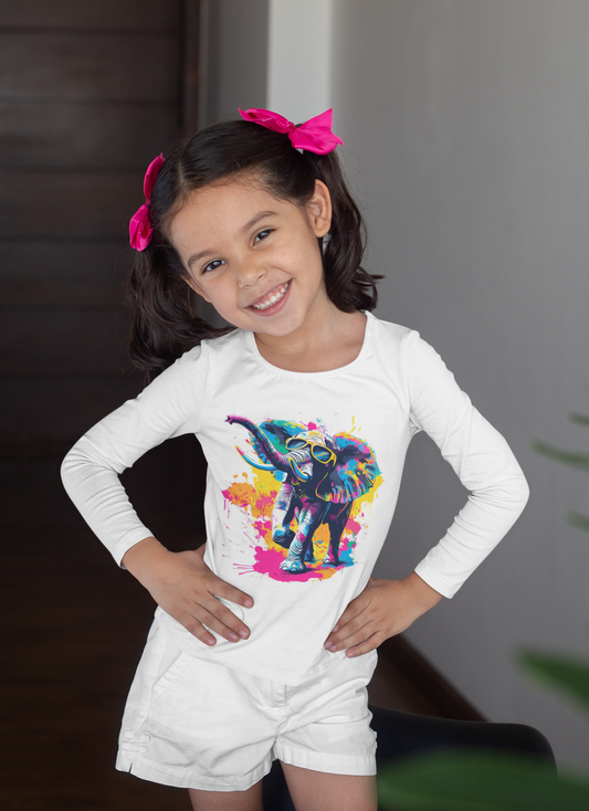 T-shirt Enfant Éléphant Stylé 2–5 ans — Look Graffiti & Maxi Attitude