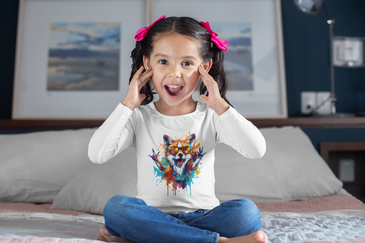 T-shirt Enfant Renard Cool 2–5 ans — Vibes Fun & Couleurs Flashy