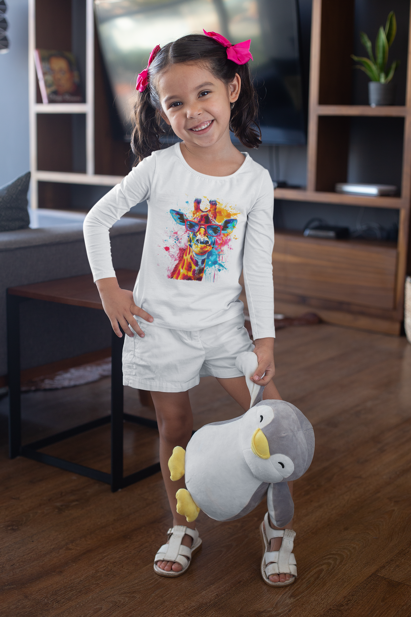 T-shirt Enfant Girafe Stylée 2–5 ans — Look Fun & Couleurs Pop